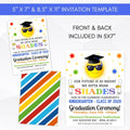 kindergarten graduation invitation school pto pta ptc elementary school invite template